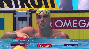 Bruno Fratus na final dos 50m livre, (Divulgação/Globo Esporte)